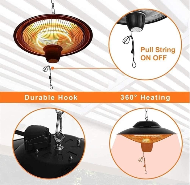 Tip over protection heater
